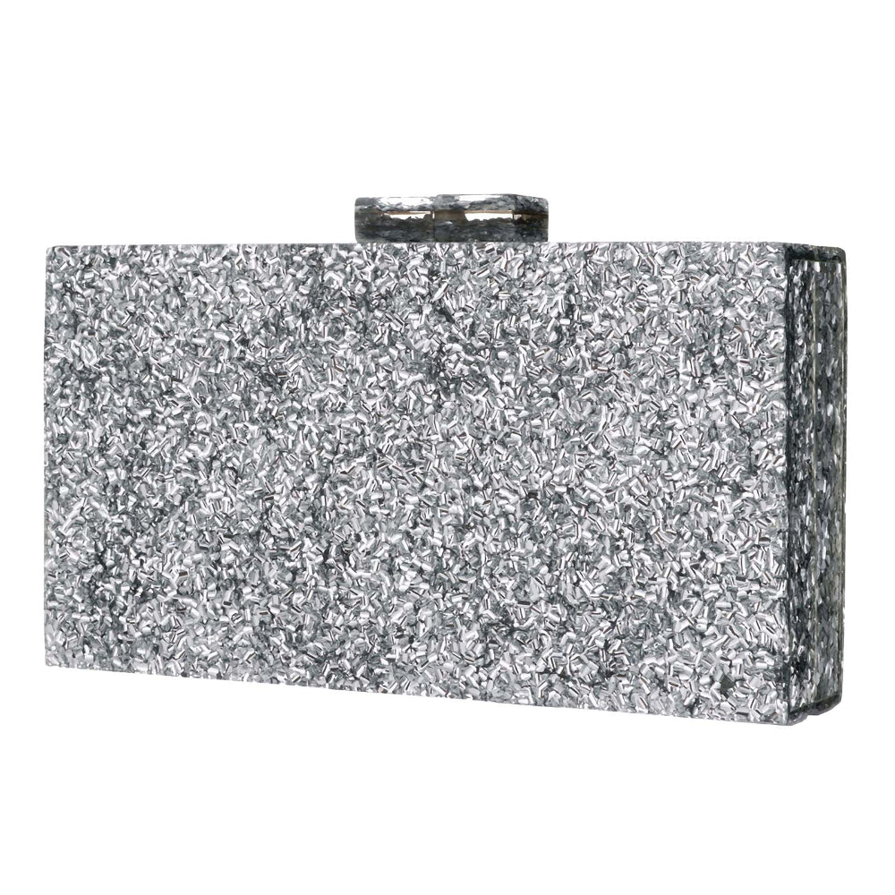 Women Acrylic Handbags Rectangle Multicolor Geometric Trend Designed Bags Chain Crossbody Bag Evening Banquet Party Clutch Bag