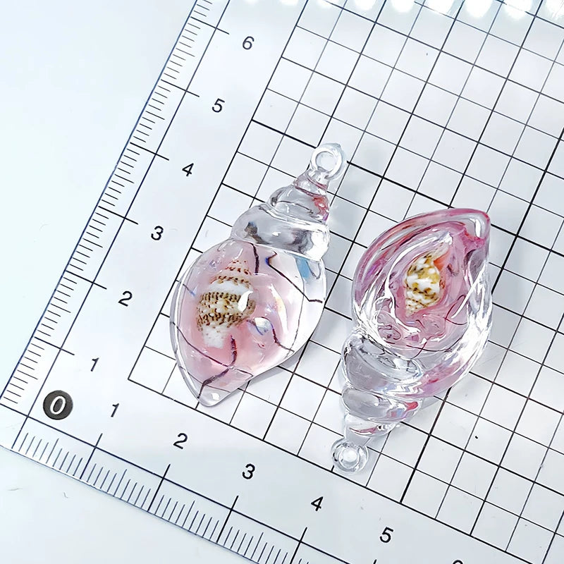 Cartoon Luminous Whelks Resin Ornaments Three Dimensional Pendant Handmade Diy Decorative Accessories