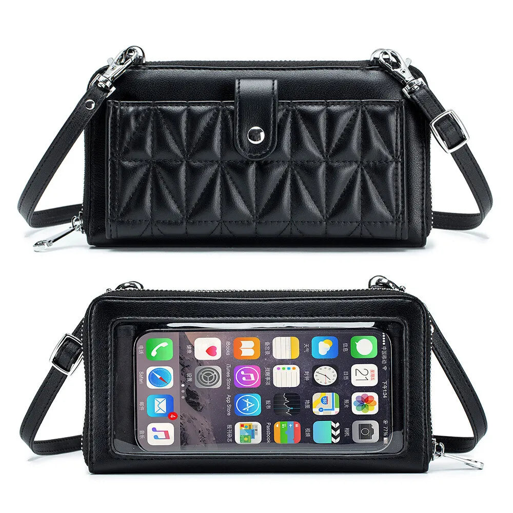 New Fashion Women's Bag with Touchscreen Phone Bag Multi functional Crossbody Bag Shoulder Strap Bag, Handbag, Coin Wallet