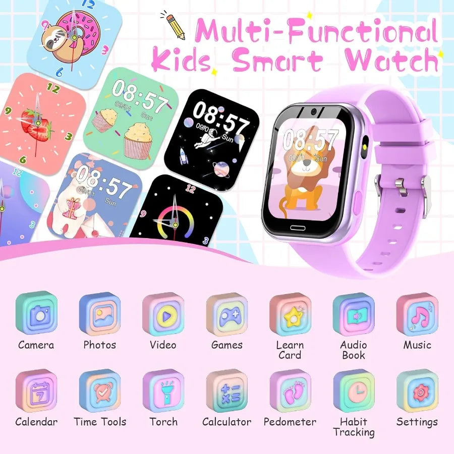 Smart Watch for Touch Screen Watch with Camera Music Video Pedometer Calculator Alarm Clock Learn Card Audio Book Calendar Watc