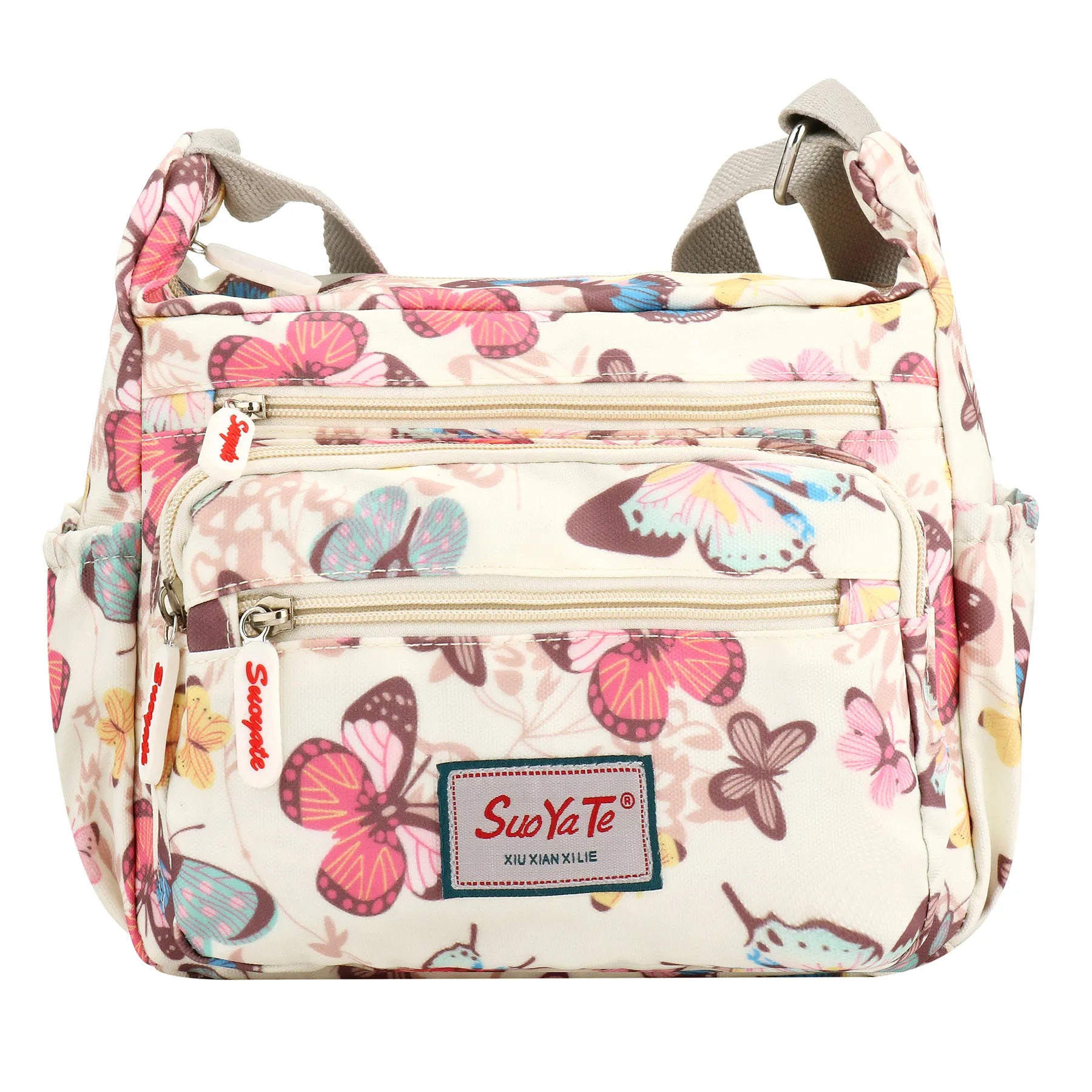 Fashion Multi-Pocket Crossbody Handbags Floral Pattern Female Shoulder Bag for Shopping Messenger Bags Waterproof Crossbody Bag