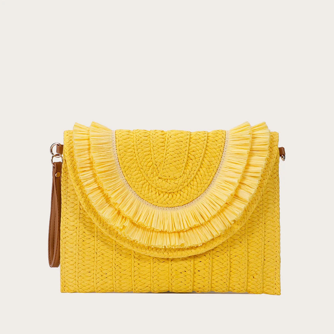Raffia Straw Weaven Bags Fashion Ladies Wrist Clutches Summer Women Shoulder Crossbody Bags Handmade Handbags Purse Beach Bag