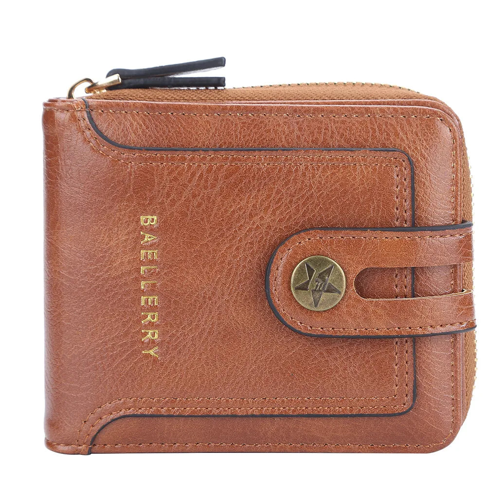 Short Vintage Small Wallet for Men Designer High Quality PU Leather with Coin Pocket Wallet Card Holder Pocket wallets