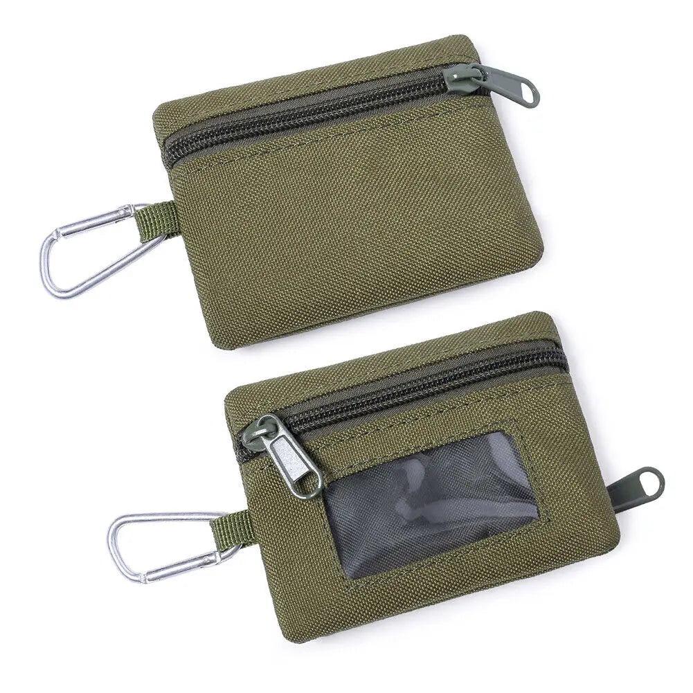 Men Women Tactical Bag Key Pouch Portable Card Holder Wallet Key Holder Money Case for Hiking Camping Hunting Outdoor