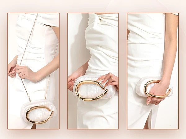 Acrylic Clutch Purse For Women Evening Handbags Luxury Brand Design Lady Shell Box Purses For Wedding Prom Cocktail Party