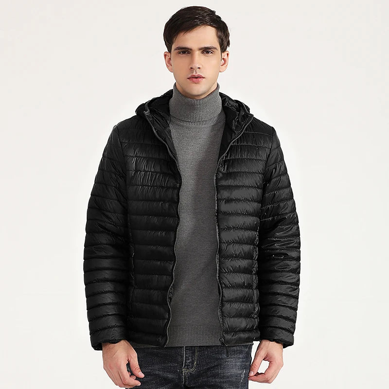 COUTUDI Lightweight Puffer Down Jackets for Men, Warm Parka, Windproof Coat, Casual Outerwear, Autumn and Winter Fashion Jacket