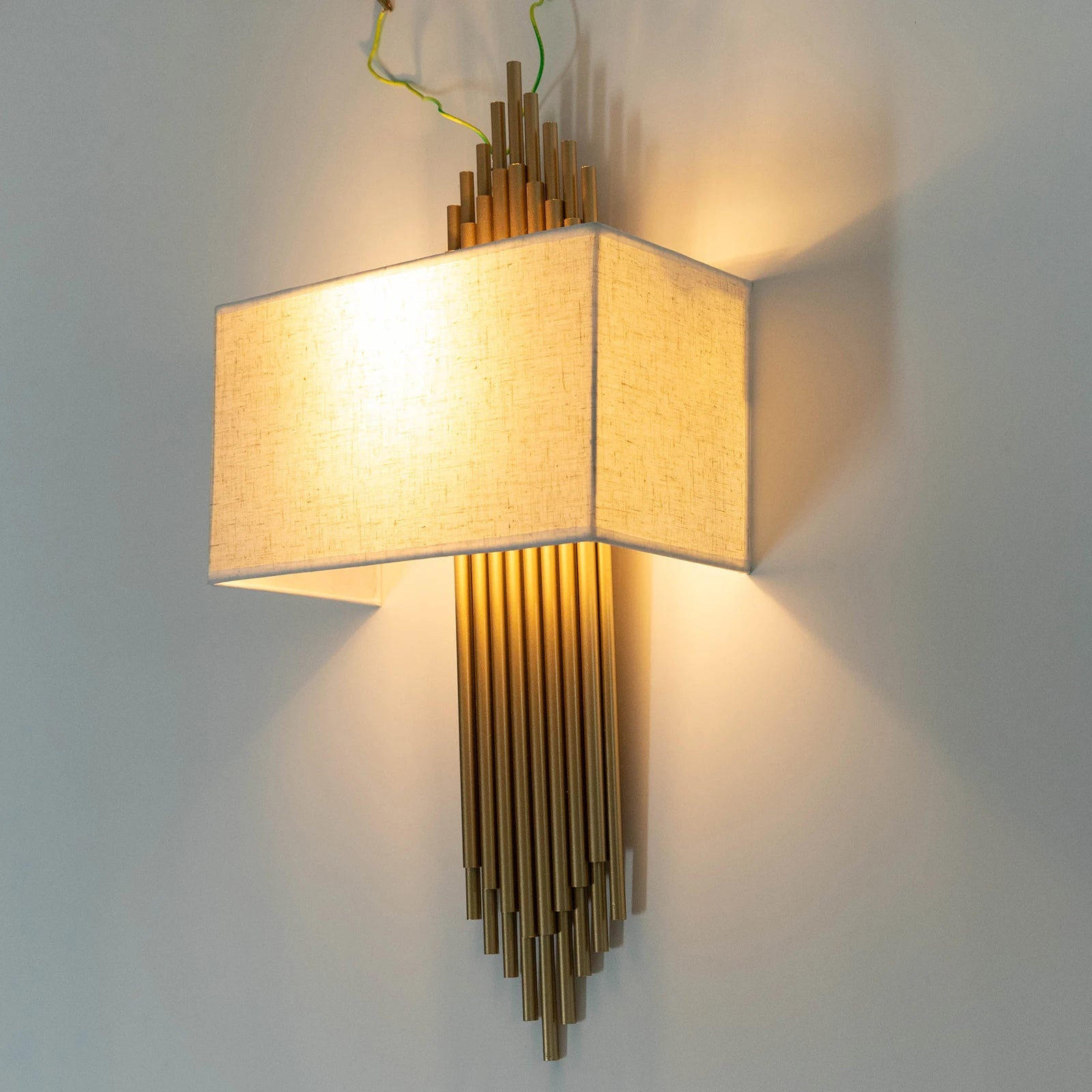 Modern Luxury Industrial Wall Sconce | Indoor Bedroom Lamp with Decorative Lampshade