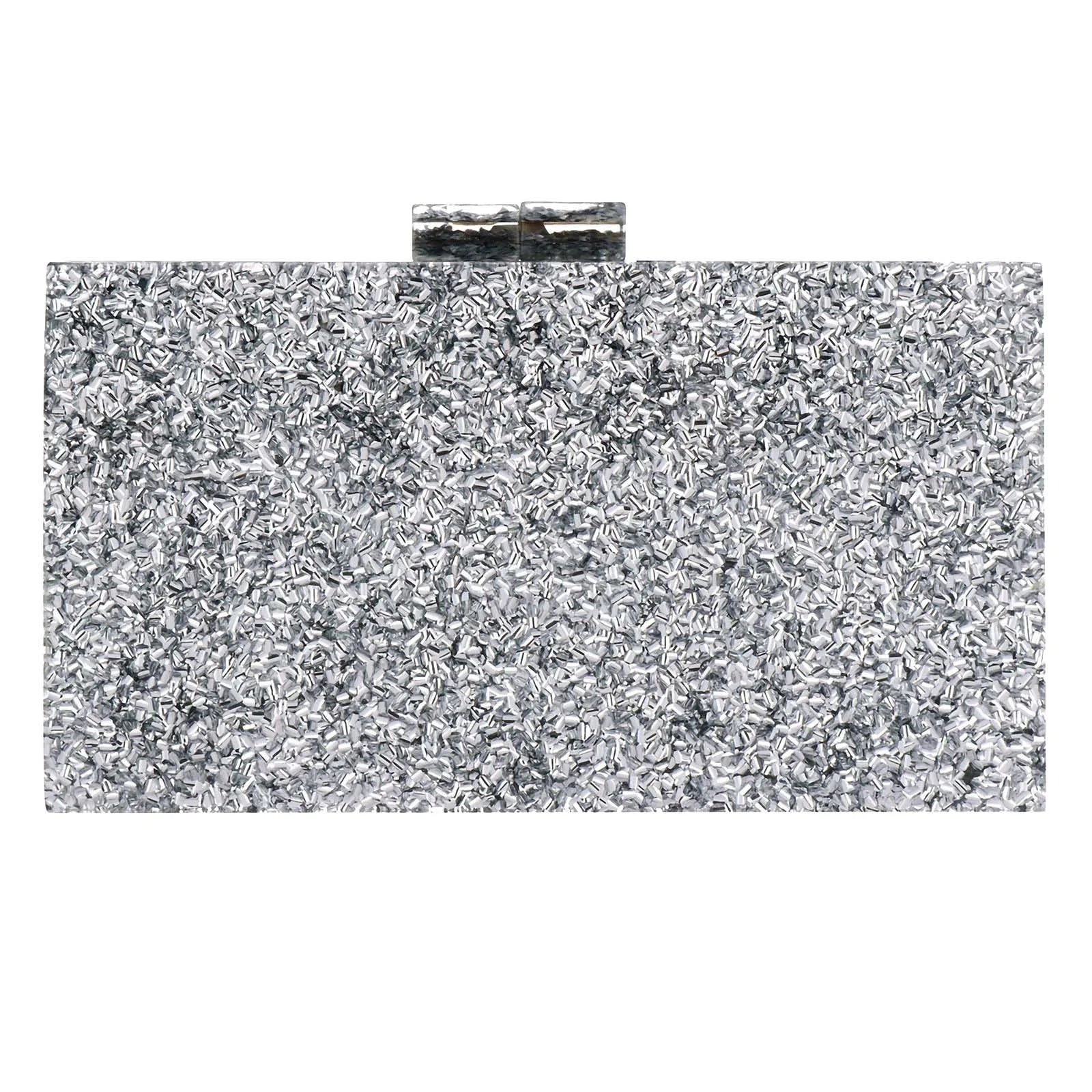 Women Acrylic Handbags Rectangle Multicolor Geometric Trend Designed Bags Chain Crossbody Bag Evening Banquet Party Clutch Bag