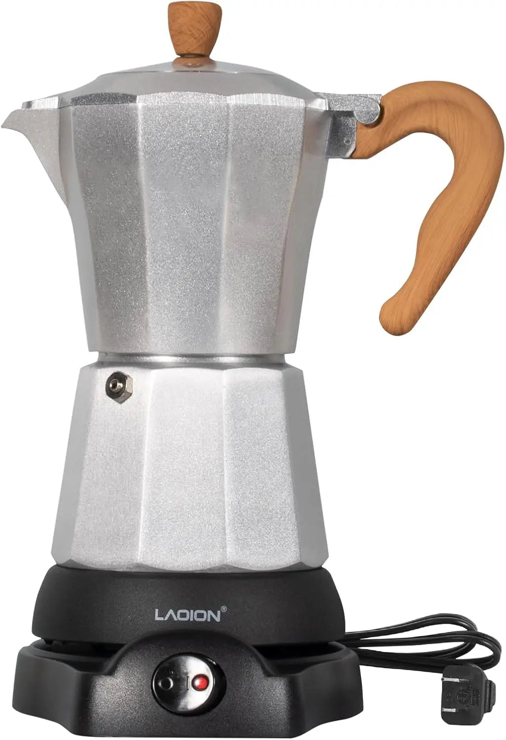Cafeteras Electricas Modernas Moka Pot, Italian Coffee Espresso Machine, 6 Cup Cuban Coffee Maker with Detachable Base & Overhea