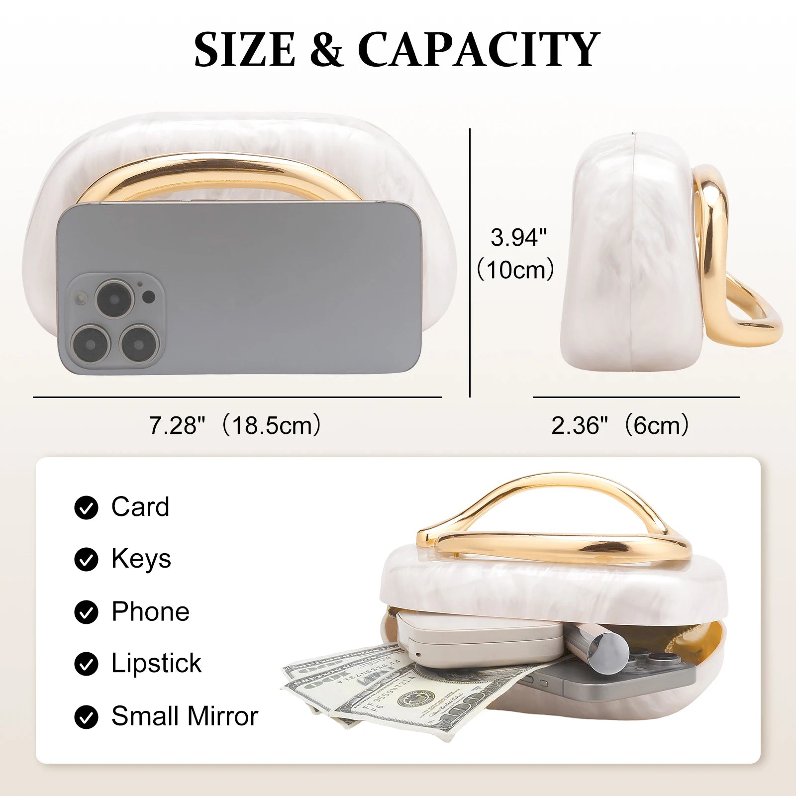 Acrylic Clutch Purse For Women Evening Handbags Luxury Brand Design Lady Shell Box Purses For Wedding Prom Cocktail Party