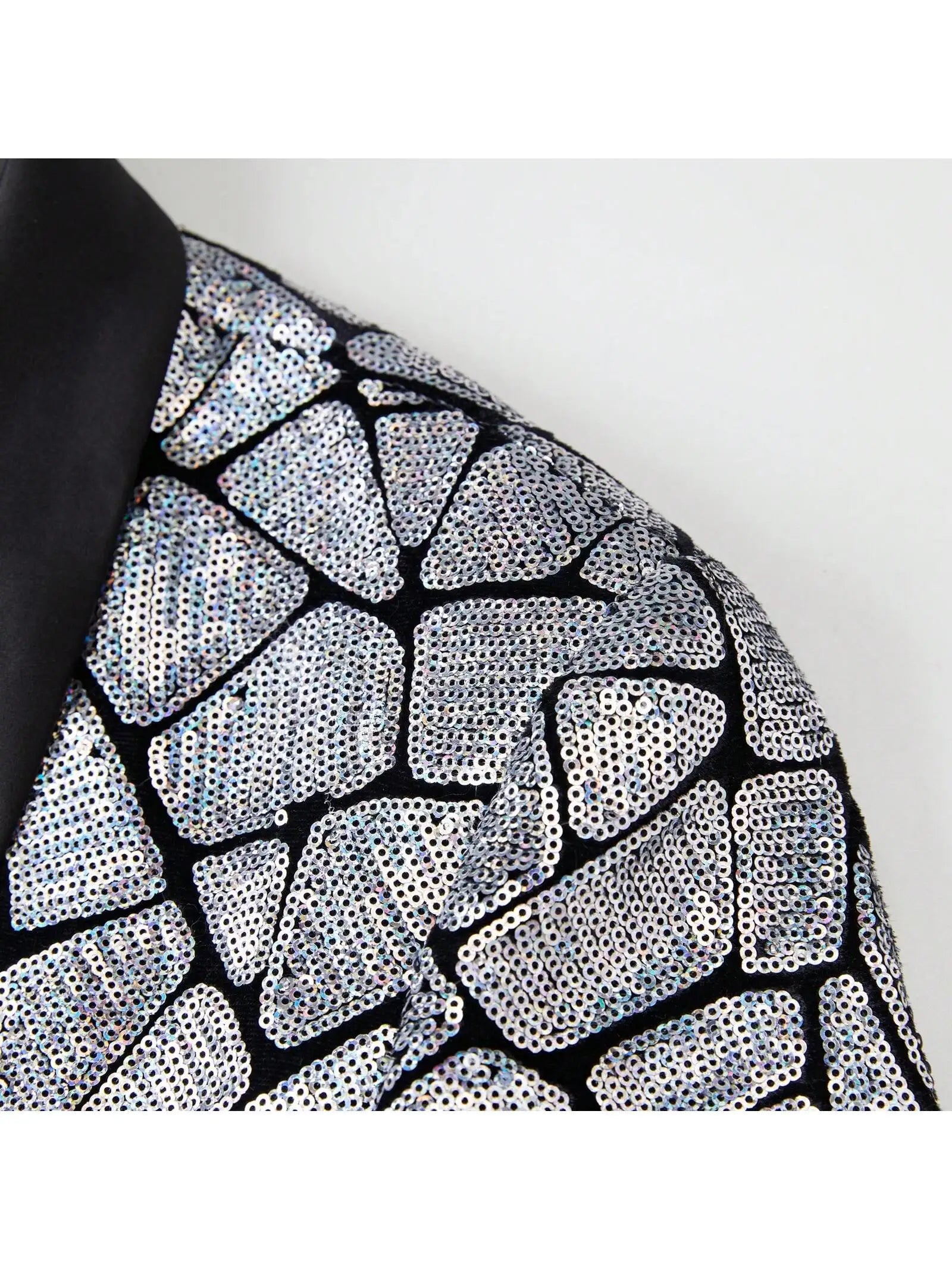 Men's Shiny Sequins Blazer Suit Jacket Stylish Tuxedo for Party,Wedding,Banquet,Prom