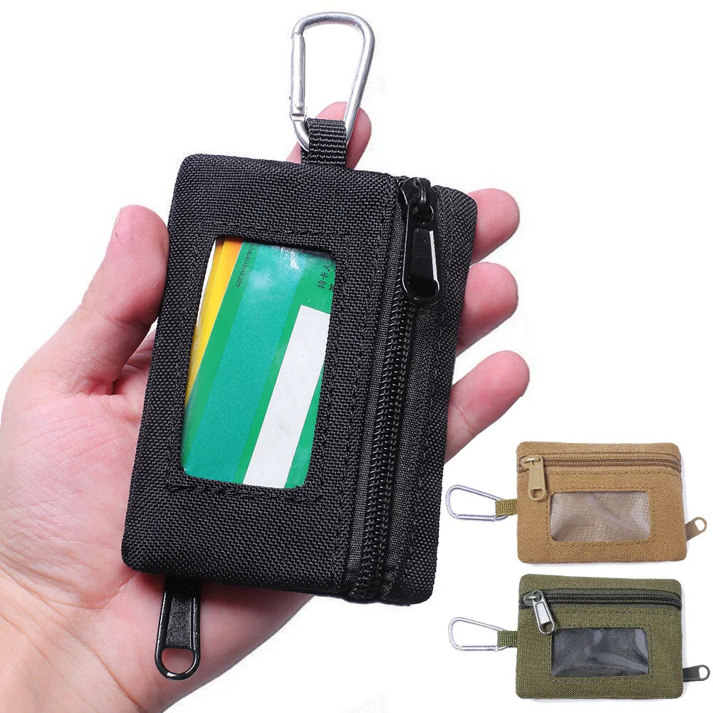Men Women Tactical Bag Key Pouch Portable Card Holder Wallet Key Holder Money Case for Hiking Camping Hunting Outdoor