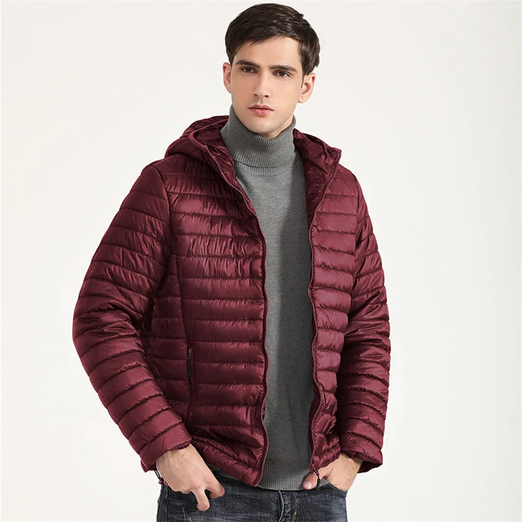 COUTUDI Lightweight Puffer Down Jackets for Men, Warm Parka, Windproof Coat, Casual Outerwear, Autumn and Winter Fashion Jacket
