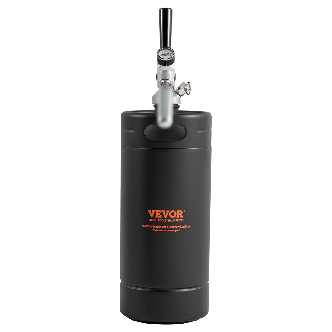 SucceBuy Beer Growler Tap System 304 Stainless Steel Pressurized Keg Growler with Pressure Display For Draft Homebrew Craft Beer