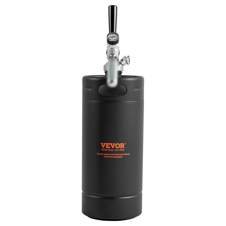 SucceBuy Beer Growler Tap System 304 Stainless Steel Pressurized Keg Growler with Pressure Display For Draft Homebrew Craft Beer