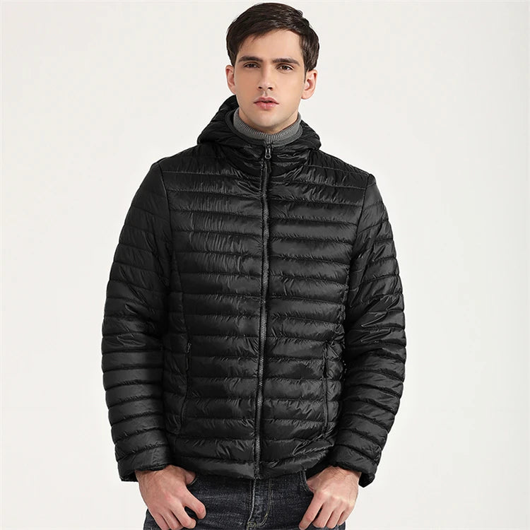 COUTUDI Lightweight Puffer Down Jackets for Men, Warm Parka, Windproof Coat, Casual Outerwear, Autumn and Winter Fashion Jacket