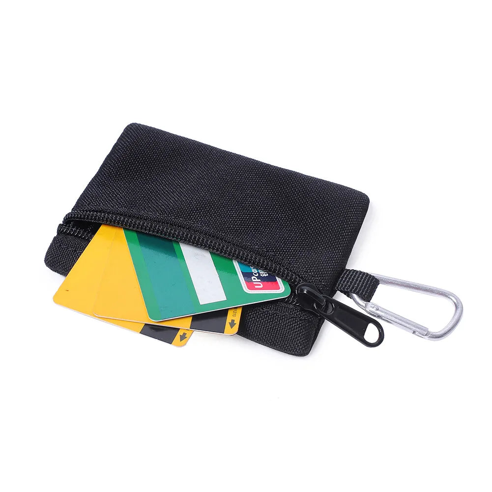 Men Women Tactical Bag Key Pouch Portable Card Holder Wallet Key Holder Money Case for Hiking Camping Hunting Outdoor