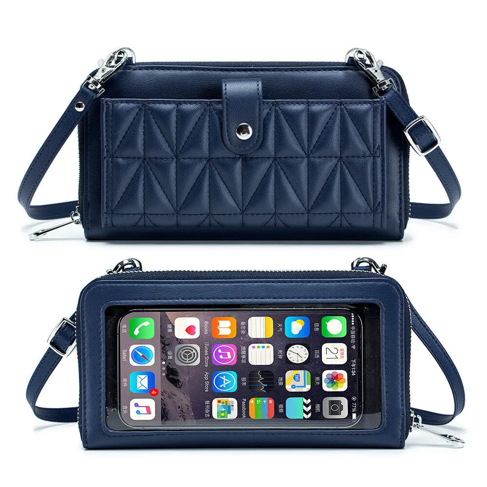 New Fashion Women's Bag with Touchscreen Phone Bag Multi functional Crossbody Bag Shoulder Strap Bag, Handbag, Coin Wallet