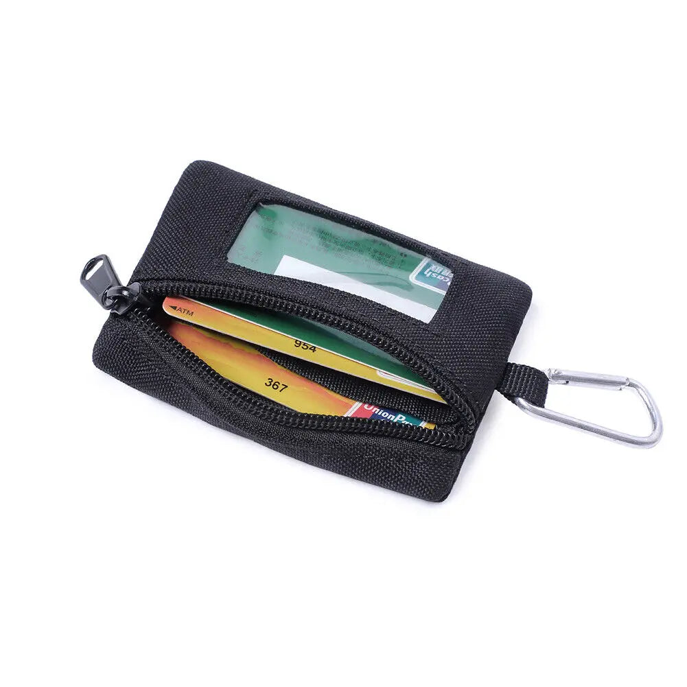 Men Women Tactical Bag Key Pouch Portable Card Holder Wallet Key Holder Money Case for Hiking Camping Hunting Outdoor