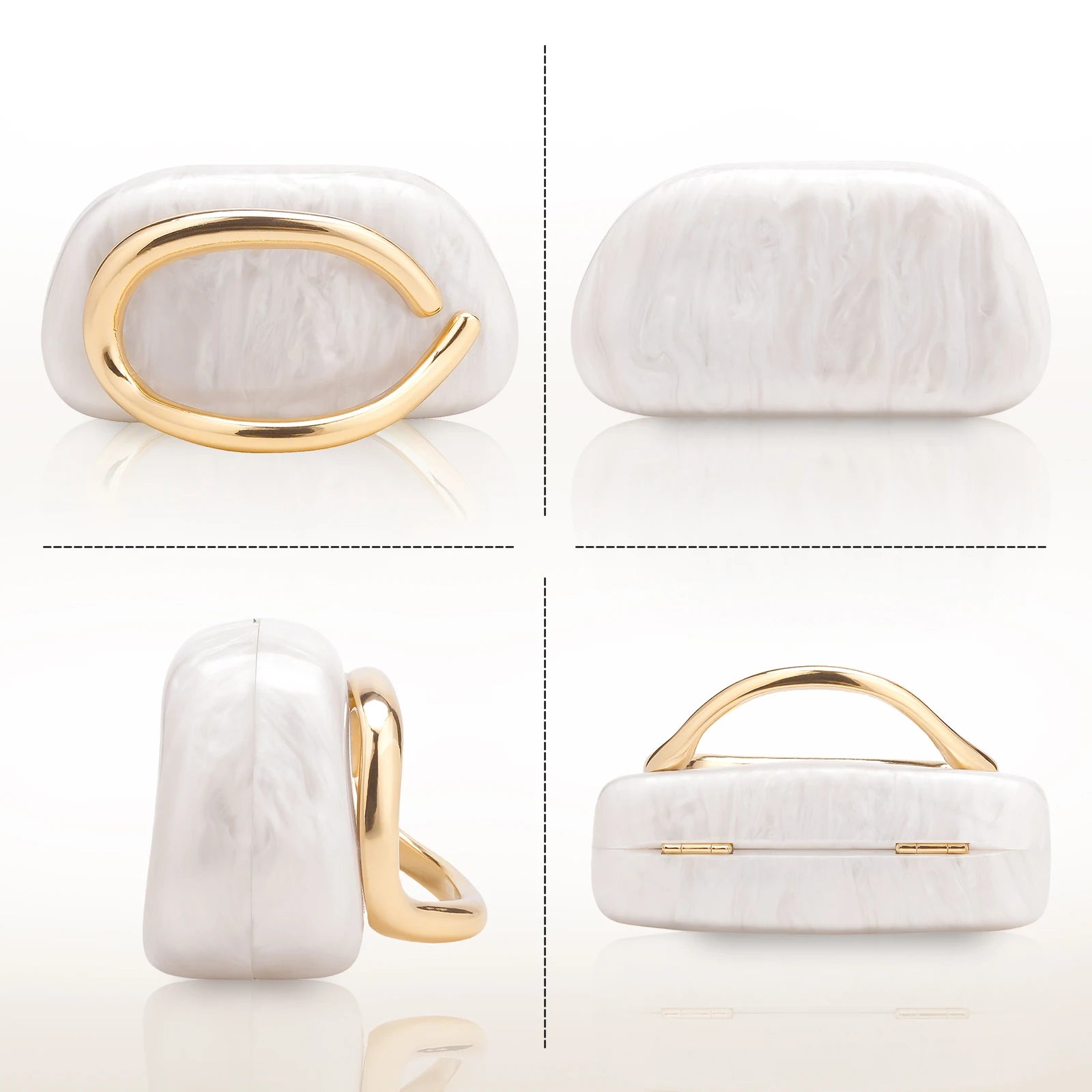 Acrylic Clutch Purse For Women Evening Handbags Luxury Brand Design Lady Shell Box Purses For Wedding Prom Cocktail Party