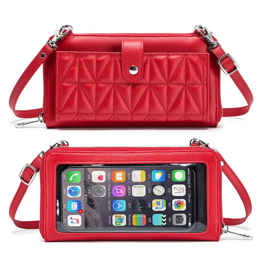 New Fashion Women's Bag with Touchscreen Phone Bag Multi functional Crossbody Bag Shoulder Strap Bag, Handbag, Coin Wallet