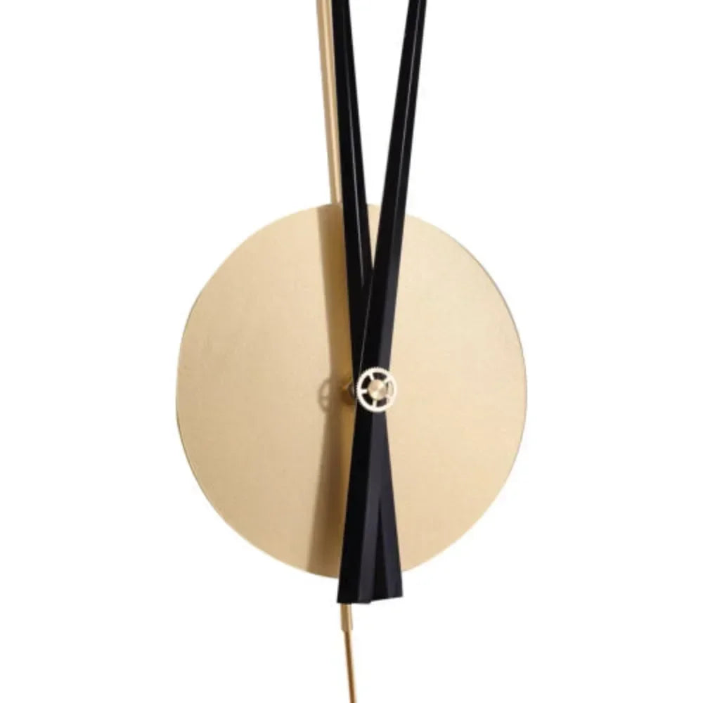 Swing Wall Clock Modern Design Silent Quartz Movement Elegant Great Gift Living Room Decor Dial Without Number Easy to Install: