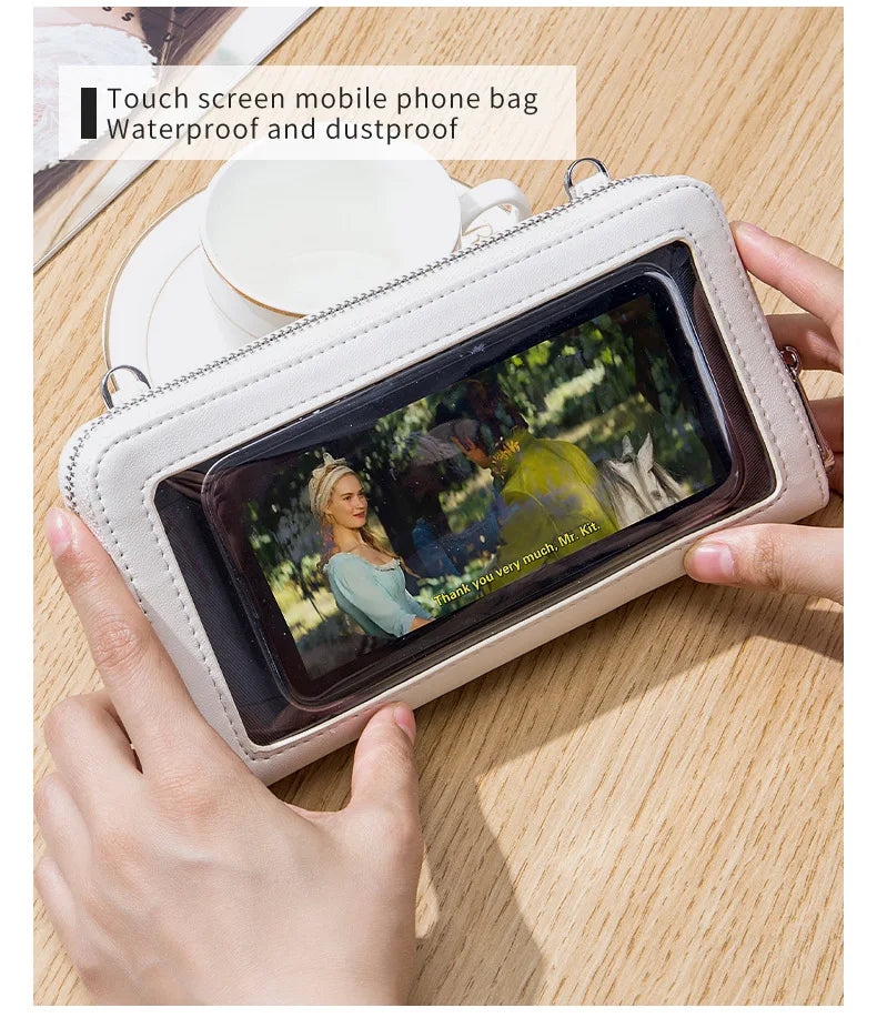 New Fashion Women's Bag with Touchscreen Phone Bag Multi functional Crossbody Bag Shoulder Strap Bag, Handbag, Coin Wallet