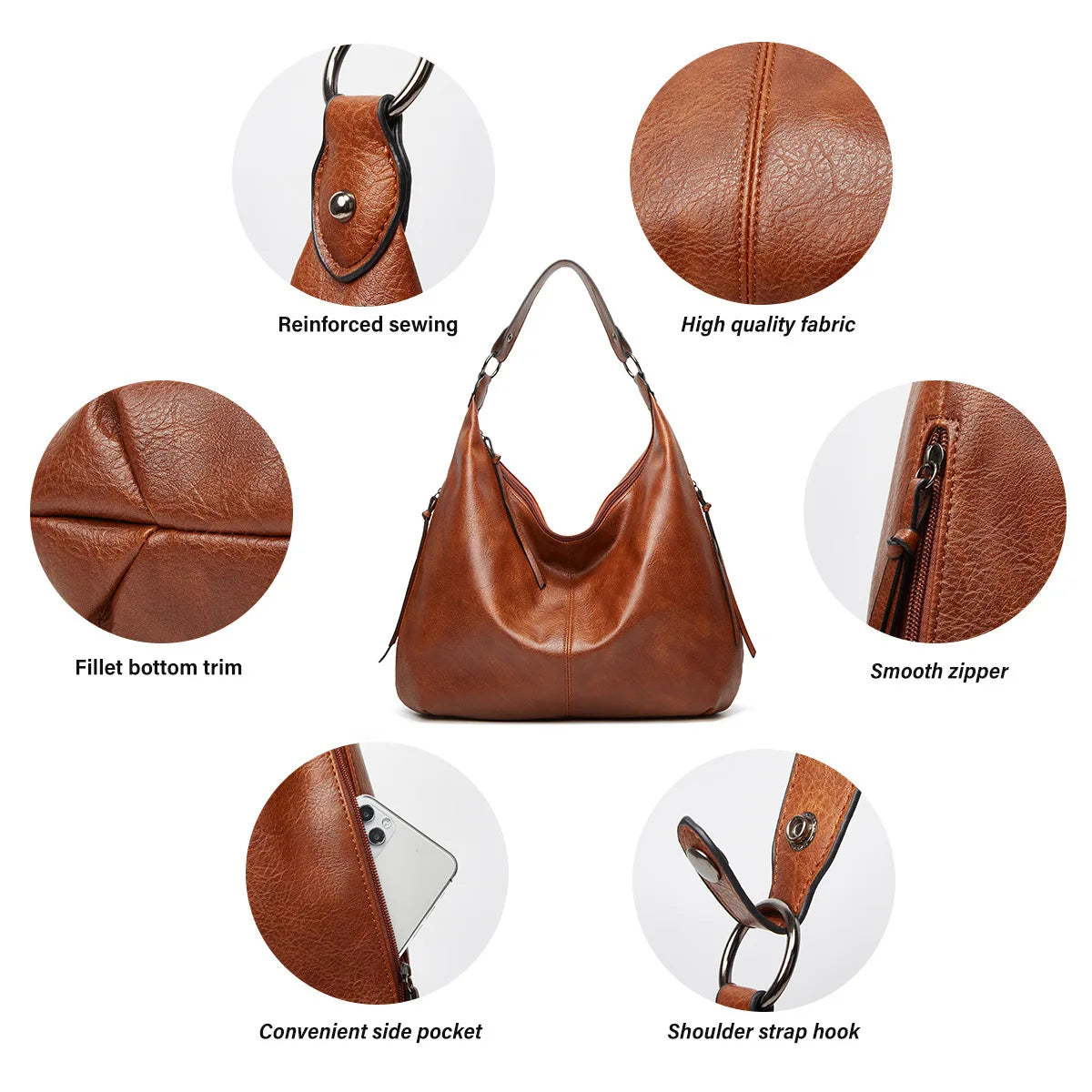 Pahajim Handbag and Wallet Set Handbags for WomenPULeather Shoulder Bag Large Hobo Bags for Ladies Gifts for Girls Shopping Bags