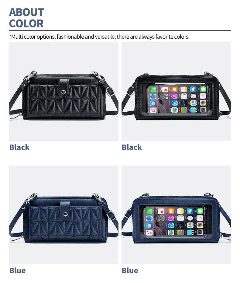 New Fashion Women's Bag with Touchscreen Phone Bag Multi functional Crossbody Bag Shoulder Strap Bag, Handbag, Coin Wallet