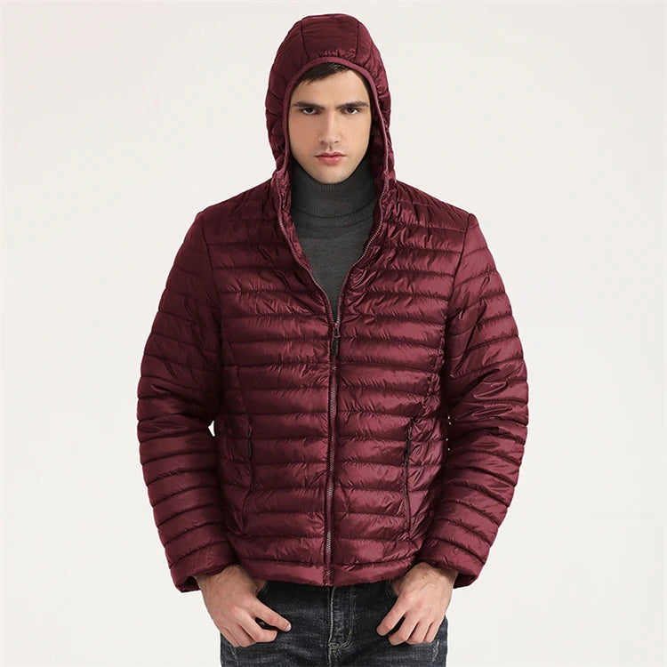 COUTUDI Lightweight Puffer Down Jackets for Men, Warm Parka, Windproof Coat, Casual Outerwear, Autumn and Winter Fashion Jacket