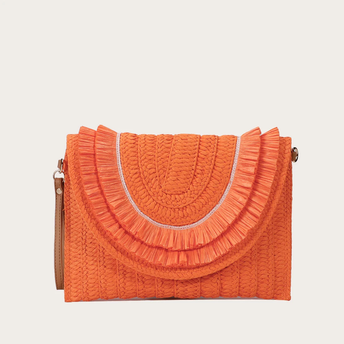 Raffia Straw Weaven Bags Fashion Ladies Wrist Clutches Summer Women Shoulder Crossbody Bags Handmade Handbags Purse Beach Bag