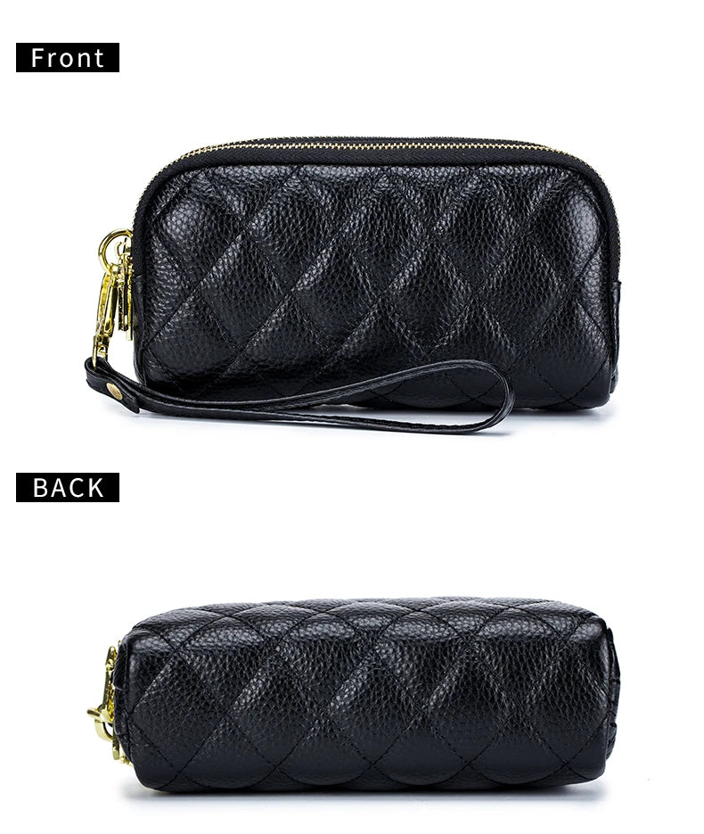 Women Long Wallet Genuine Leather Card Holder Large Capacity Zipper Coin Purse Multi Card Organizer Phone Bag Women Handbag