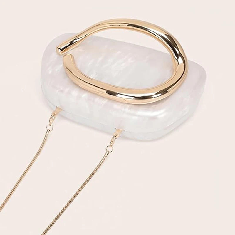Acrylic Clutch Purse For Women Evening Handbags Luxury Brand Design Lady Shell Box Purses For Wedding Prom Cocktail Party