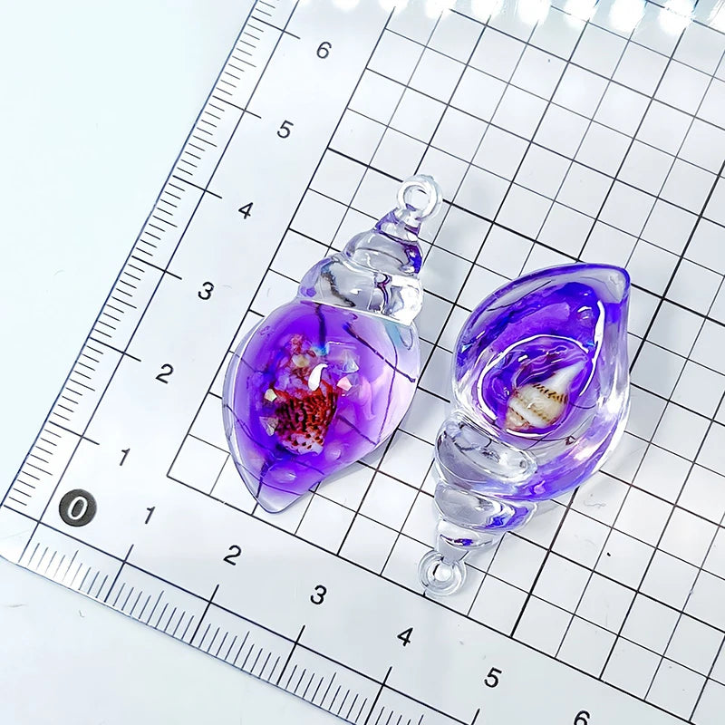 Cartoon Luminous Whelks Resin Ornaments Three Dimensional Pendant Handmade Diy Decorative Accessories