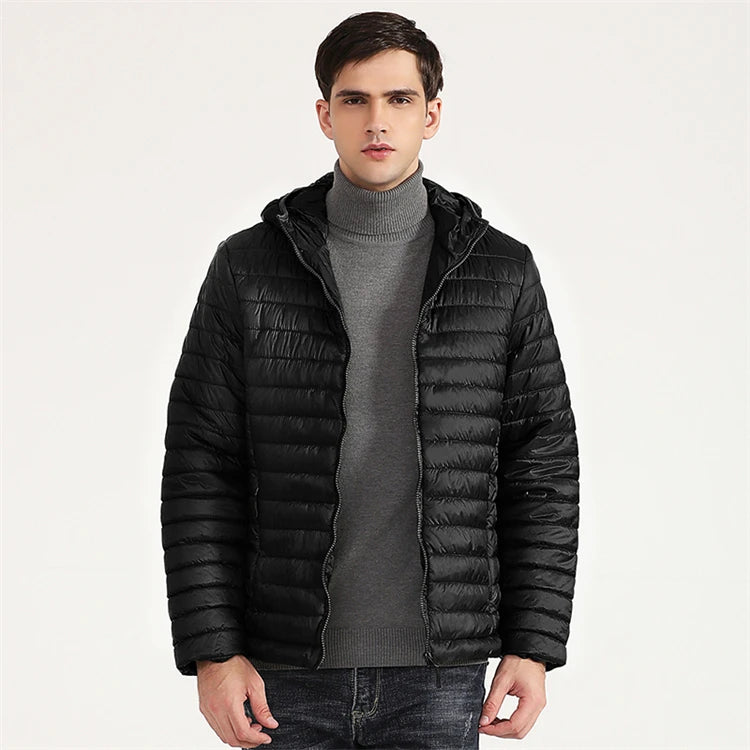 COUTUDI Lightweight Puffer Down Jackets for Men, Warm Parka, Windproof Coat, Casual Outerwear, Autumn and Winter Fashion Jacket