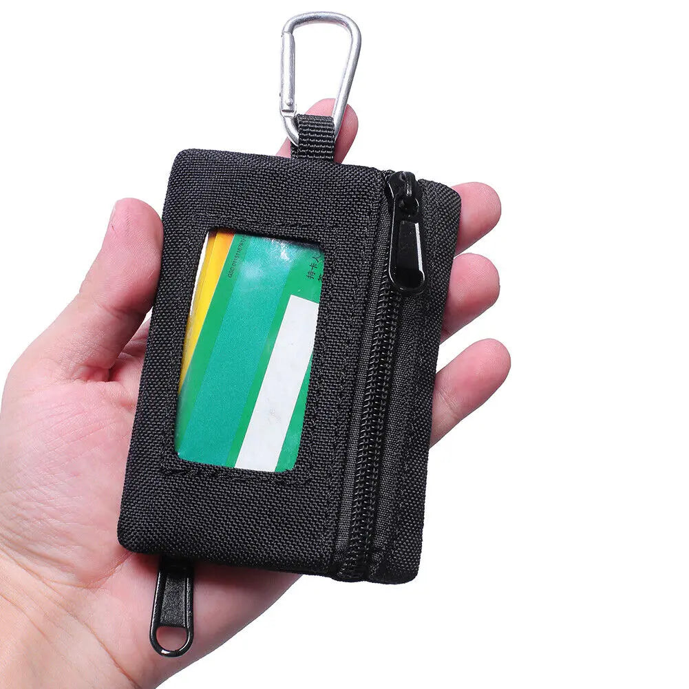 Men Women Tactical Bag Key Pouch Portable Card Holder Wallet Key Holder Money Case for Hiking Camping Hunting Outdoor
