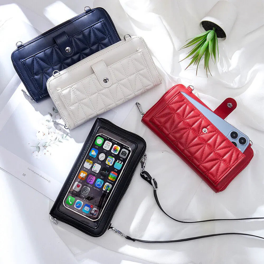 New Fashion Women's Bag with Touchscreen Phone Bag Multi functional Crossbody Bag Shoulder Strap Bag, Handbag, Coin Wallet