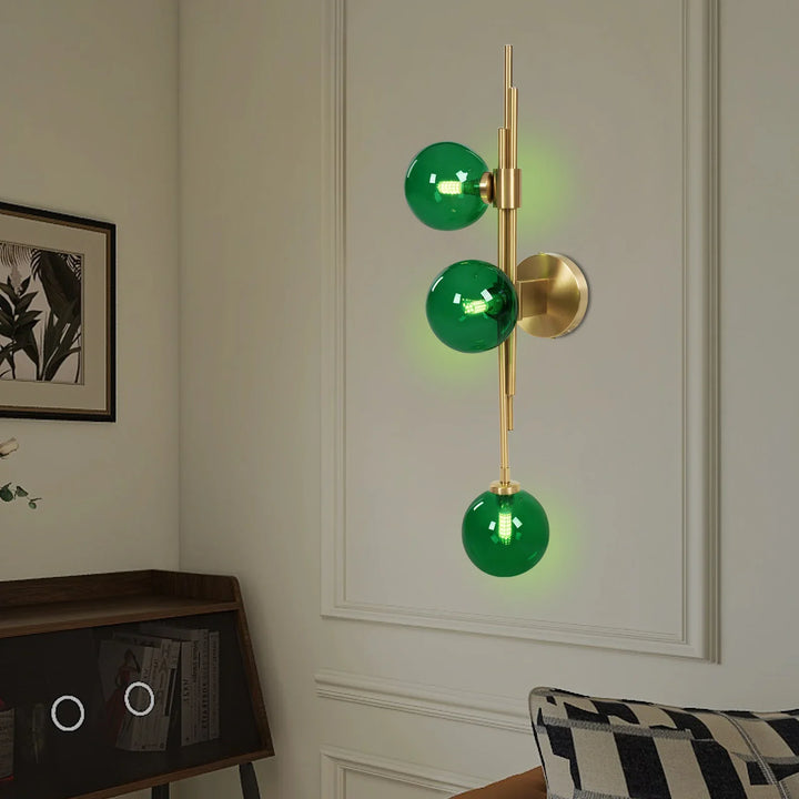 Modern Glass & Iron Wall Lamp - Vintage Style Home Decor - 3-Light G9 LED Fixture,Warm White 2700K - Indoor Decorative Lighting
