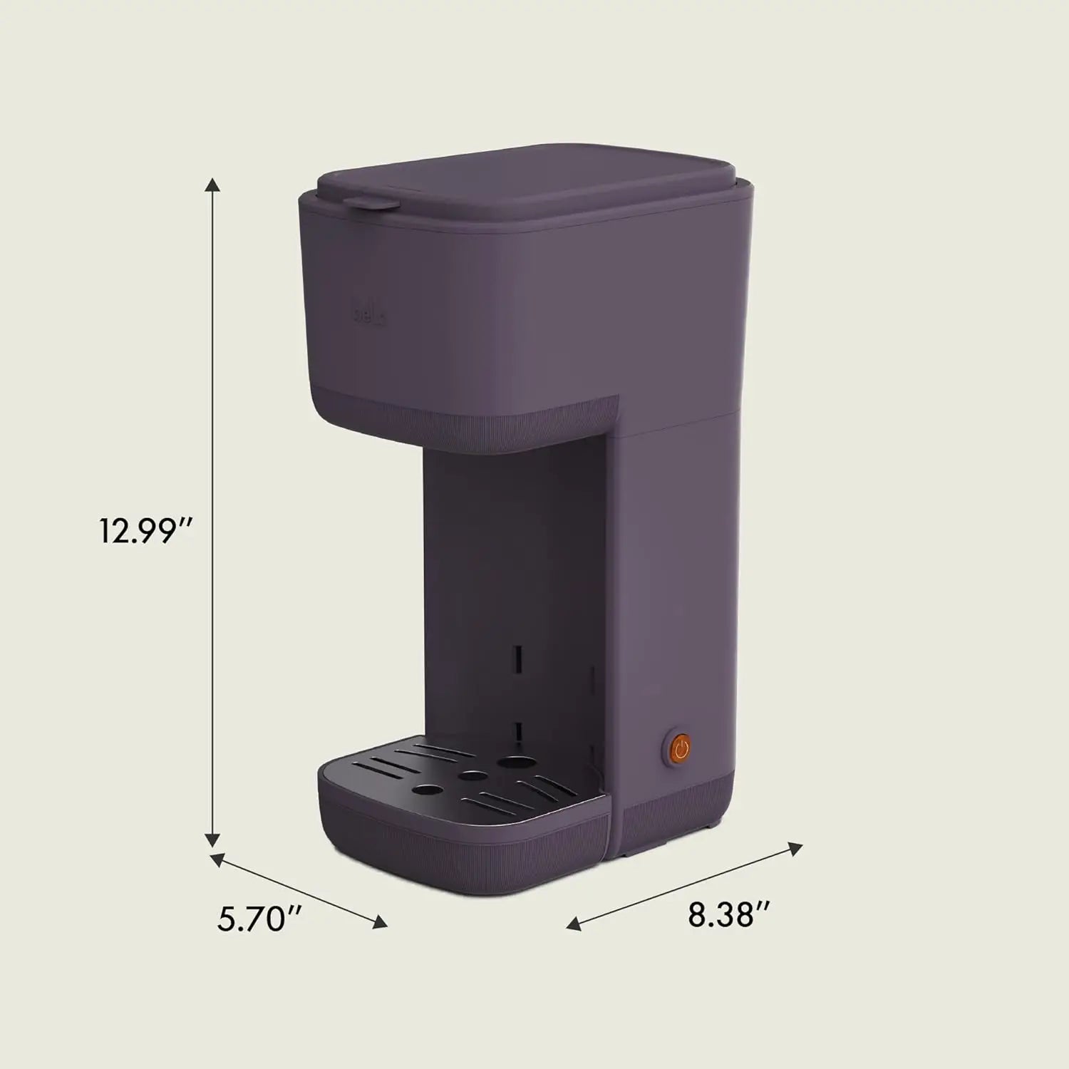 Single Serve Coffee Maker, K Cup & Coffee Ground Compatible with Removable, Adjustable Drip Tray, Auto Shutoff & Reusable Dishwa