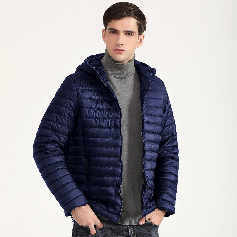 COUTUDI Lightweight Puffer Down Jackets for Men, Warm Parka, Windproof Coat, Casual Outerwear, Autumn and Winter Fashion Jacket