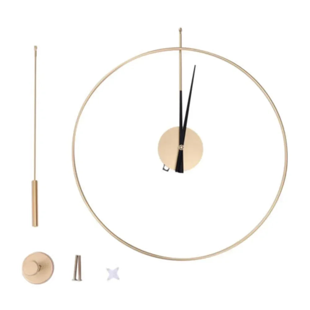 Swing Wall Clock Modern Design Silent Quartz Movement Elegant Great Gift Living Room Decor Dial Without Number Easy to Install: