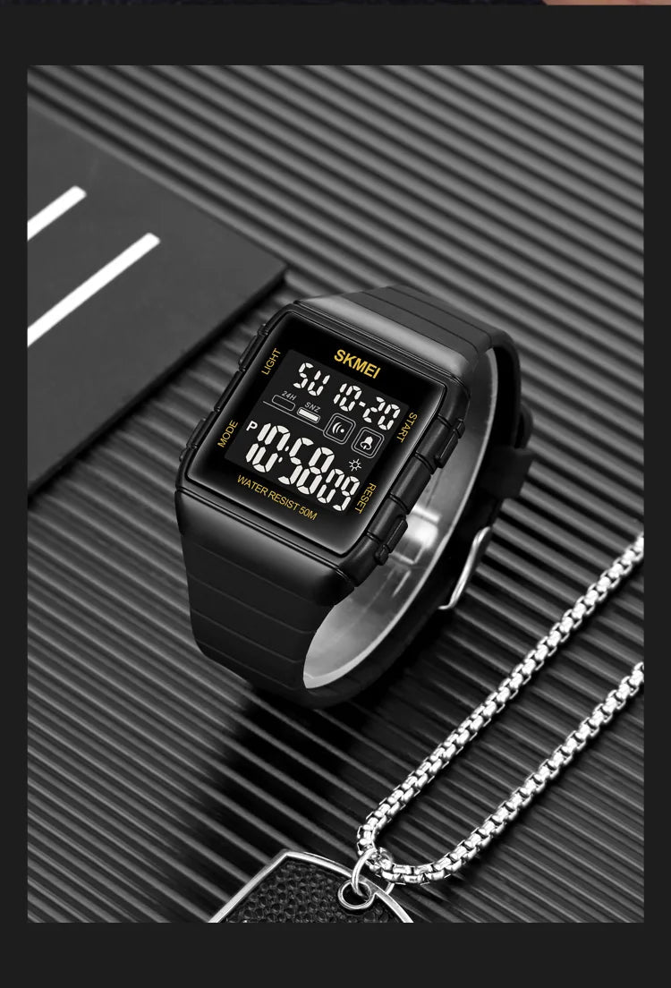 SKMEI Japan Digital movement Mens Sport Watches Military Countdown Alarm Clock 5Bar Waterproof LED Light Wristwatch reloj hombre