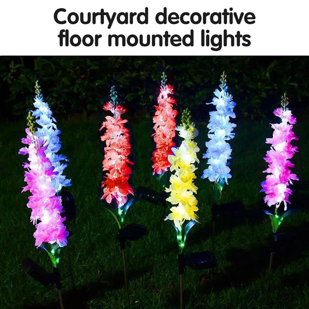 LED Luminous Hyacinth Light Automatic Lighting Solar Charging Garden Decorative Lamp Outdoor Waterproof Landscape Light