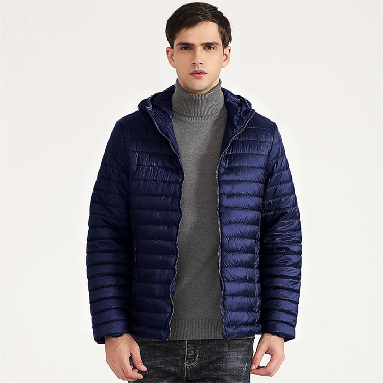 COUTUDI Lightweight Puffer Down Jackets for Men, Warm Parka, Windproof Coat, Casual Outerwear, Autumn and Winter Fashion Jacket