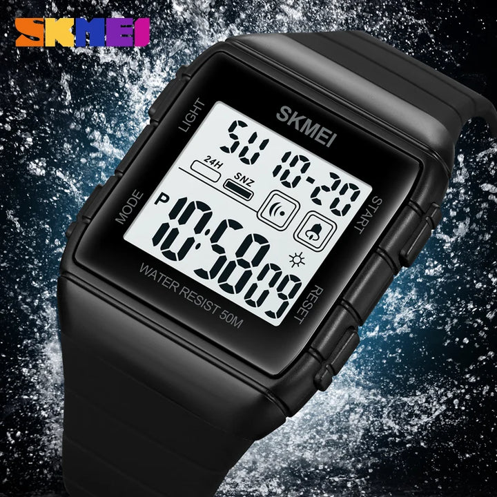 SKMEI Japan Digital movement Mens Sport Watches Military Countdown Alarm Clock 5Bar Waterproof LED Light Wristwatch reloj hombre