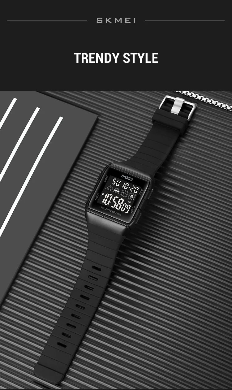 SKMEI Japan Digital movement Mens Sport Watches Military Countdown Alarm Clock 5Bar Waterproof LED Light Wristwatch reloj hombre