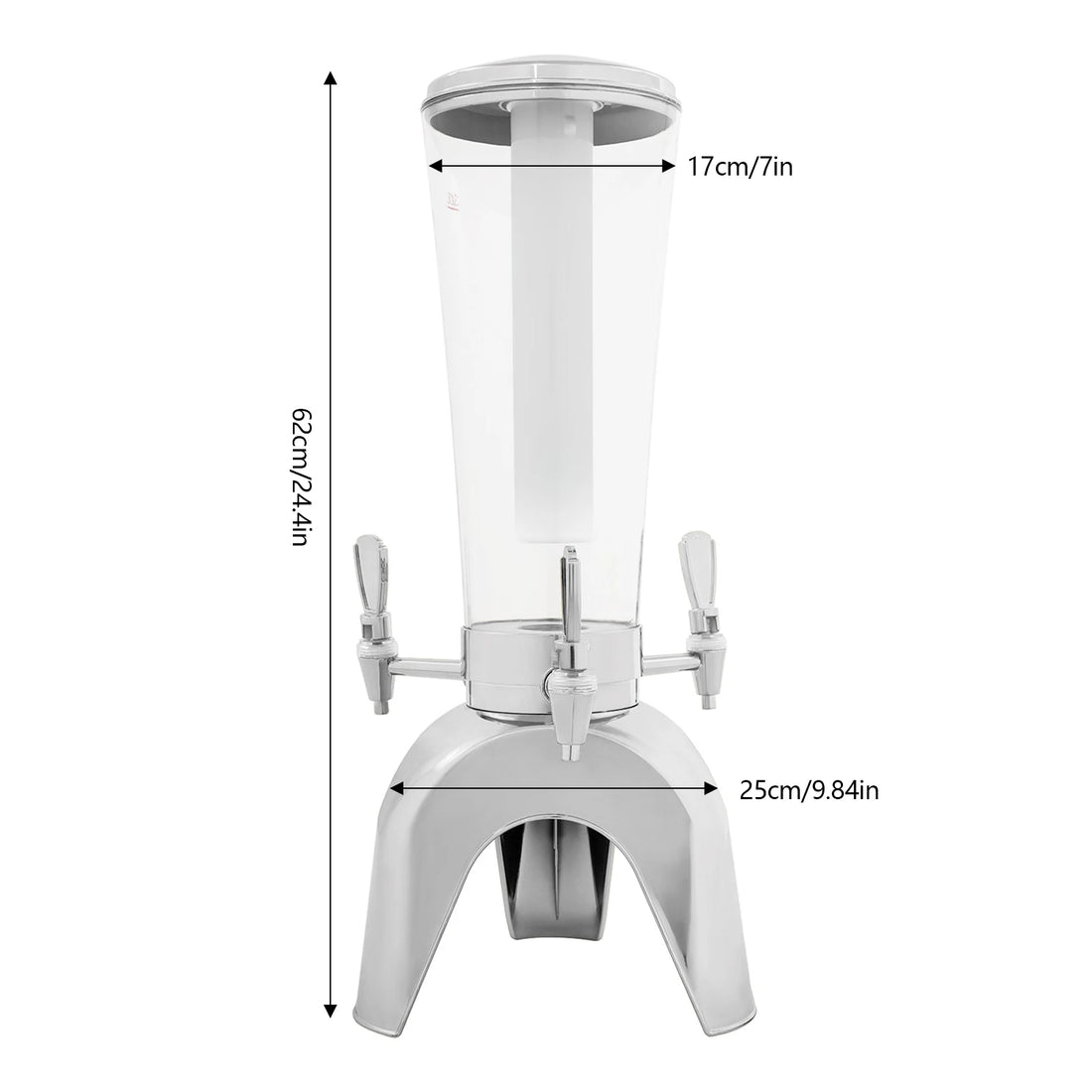 Top-Selling 3-Tap LED Beer Dispenser with Built-in Ice Container, 3 Faucets, Colorful Lighting for Parties/Camping/KTV