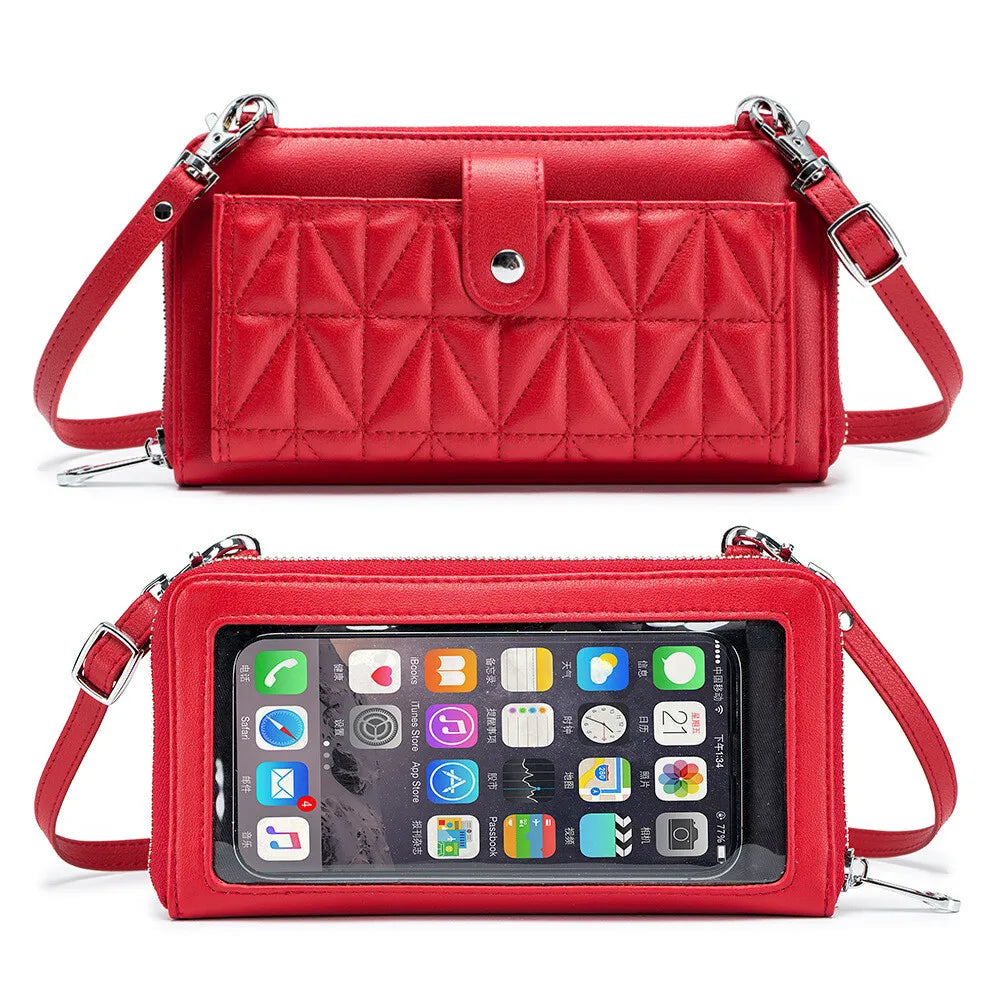 New Fashion Women's Bag with Touchscreen Phone Bag Multi functional Crossbody Bag Shoulder Strap Bag, Handbag, Coin Wallet