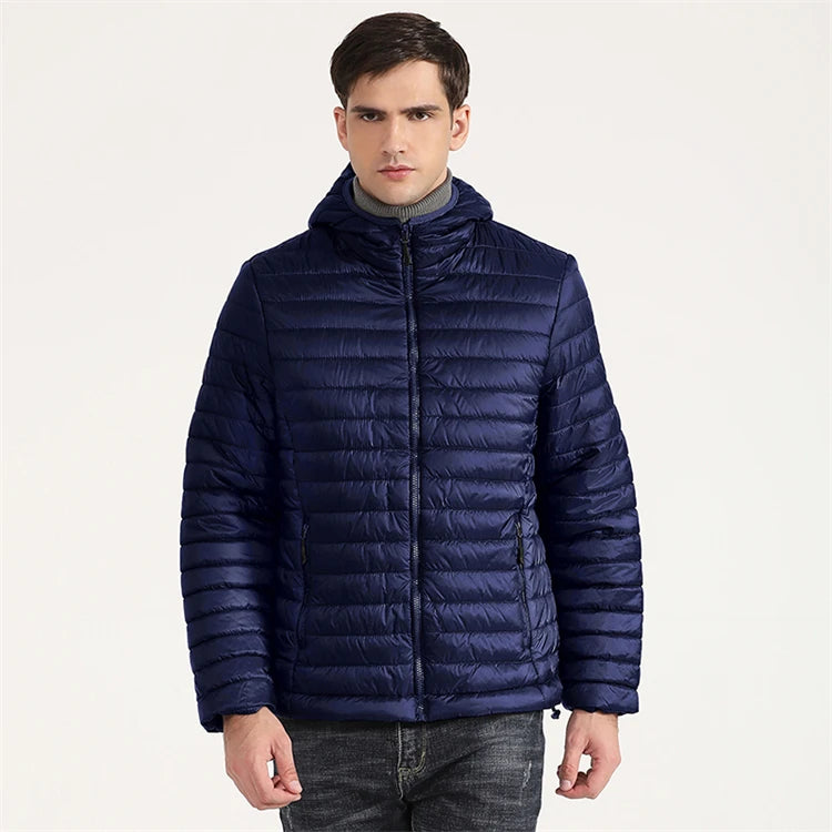 COUTUDI Lightweight Puffer Down Jackets for Men, Warm Parka, Windproof Coat, Casual Outerwear, Autumn and Winter Fashion Jacket