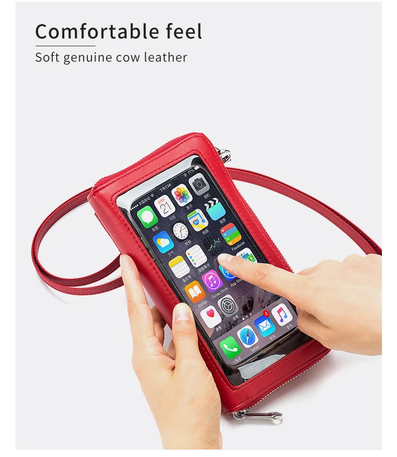 New Fashion Women's Bag with Touchscreen Phone Bag Multi functional Crossbody Bag Shoulder Strap Bag, Handbag, Coin Wallet